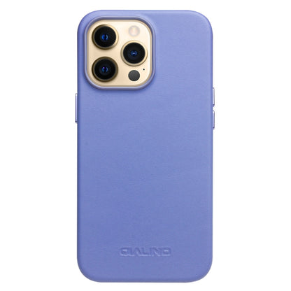 For iPhone 13 Pro Max QIALINO Nappa Cowhide MagSafe Magnetic Protective Case (Blue) - iPhone 13 Pro Max Cases by QIALINO | Online Shopping South Africa | PMC Jewellery | Buy Now Pay Later Mobicred