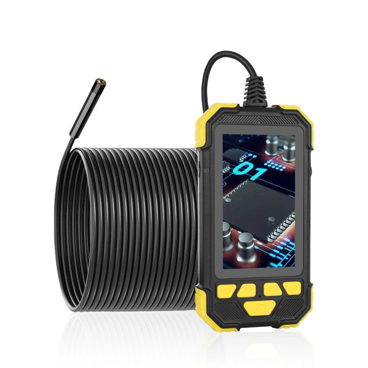 Y19 5.5mm Single Lens Hand-held Hard-wire Endoscope with 4.3-inch IPS Color LCD Screen, Cable Length:3.5m(Yellow) -  by PMC Jewellery | Online Shopping South Africa | PMC Jewellery | Buy Now Pay Later Mobicred