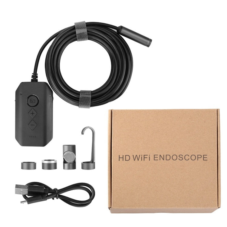 Y17 5MP 7.9mm Dual-lens HD Autofocus WiFi Industrial Digital Endoscope Zoomable Snake Camera, Cable Length:5m Hard Cable(Black) -  by PMC Jewellery | Online Shopping South Africa | PMC Jewellery | Buy Now Pay Later Mobicred