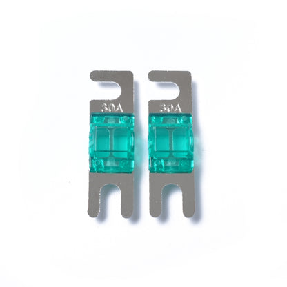 A0301 Green 5 PCS Car Audio AFS Mini ANL 30A Fuse Nicked Plated - Fuse by PMC Jewellery | Online Shopping South Africa | PMC Jewellery