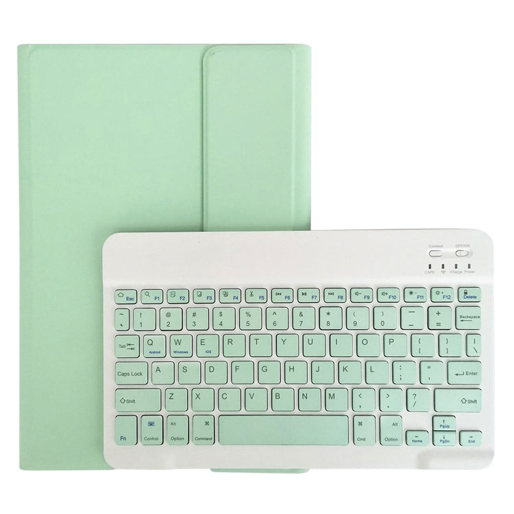 For Lenovo Pad Tab P11 Pro 11.5 inch TB-J706F LX115 Solid Color Detachable Square Keycap Bluetooth Keyboard Leather Tablet Case with Stand(Green) - Lenovo Keyboard by PMC Jewellery | Online Shopping South Africa | PMC Jewellery