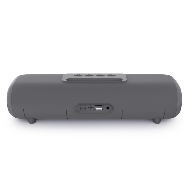 NewRixing NR-2027 TWS Long Bar Shaped Bluetooth Speaker with Mobile Phone Holder(Grey) - Desktop Speaker by NewRixing | Online Shopping South Africa | PMC Jewellery | Buy Now Pay Later Mobicred