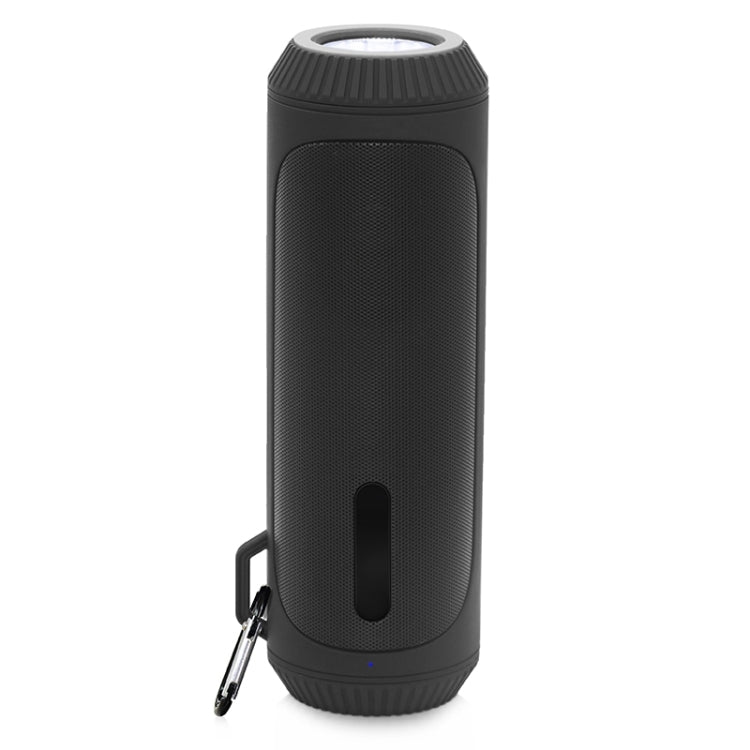 NewRixing NR-4016A TWS Outdoor Splashproof Bluetooth Speaker with Carabiner Handle & SOS Flashlight(Black) - Desktop Speaker by NewRixing | Online Shopping South Africa | PMC Jewellery | Buy Now Pay Later Mobicred