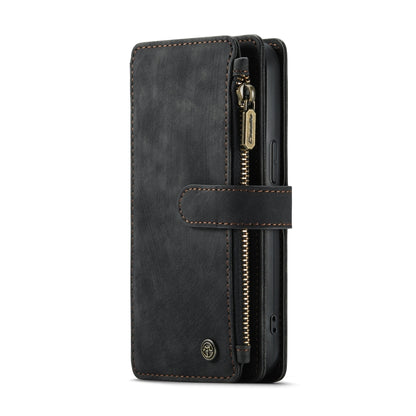 For iPhone 12 / 12 Pro CaseMe-C30 PU + TPU Multifunctional Horizontal Flip Leather Case with Holder & Card Slot & Wallet & Zipper Pocket(Black) - iPhone 12 / 12 Pro Cases by CaseMe | Online Shopping South Africa | PMC Jewellery | Buy Now Pay Later Mobicred