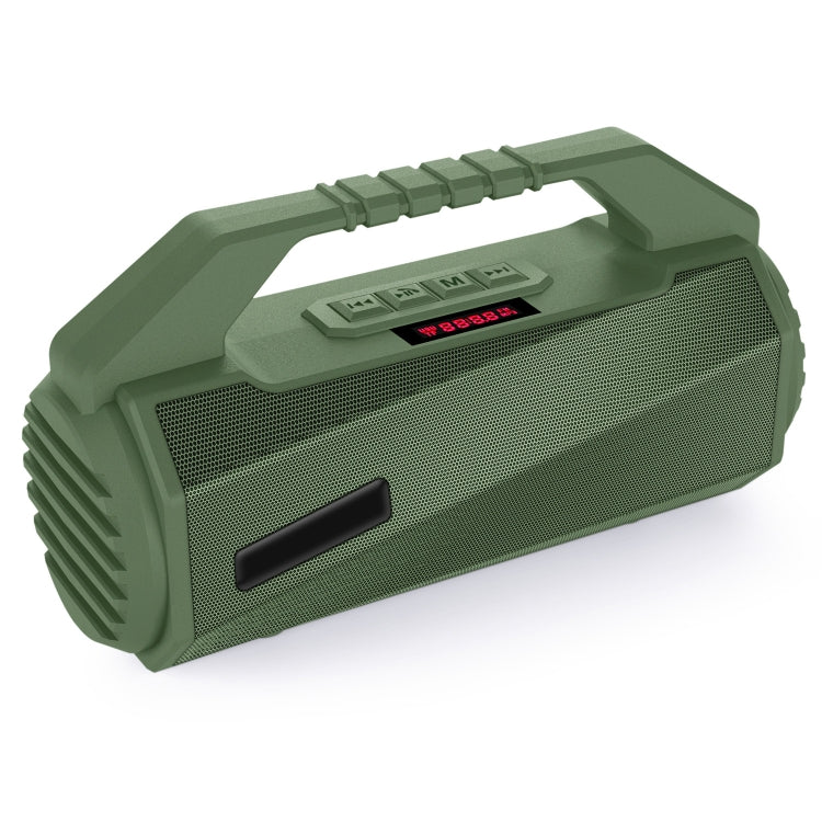 NewRixing NR-4025P with Screen Outdoor Splash-proof Water Portable Bluetooth Speaker, Support Hands-free Call / TF Card / FM / U Disk(Green) - Desktop Speaker by NewRixing | Online Shopping South Africa | PMC Jewellery | Buy Now Pay Later Mobicred