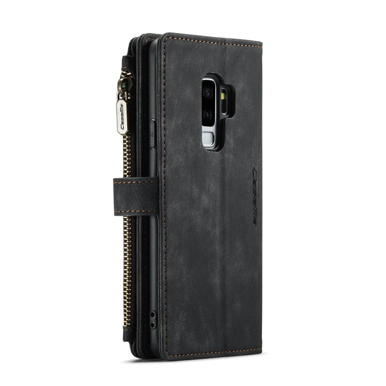 For Samsung Galaxy S9+ CaseMe-C30 PU + TPU Multifunctional Horizontal Flip Leather Case with Holder & Card Slot & Wallet & Zipper Pocket(Black) - Galaxy Phone Cases by CaseMe | Online Shopping South Africa | PMC Jewellery | Buy Now Pay Later Mobicred