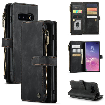 For Samsung Galaxy S10 CaseMe-C30 PU + TPU Multifunctional Horizontal Flip Leather Case with Holder & Card Slot & Wallet & Zipper Pocket(Black) - Galaxy Phone Cases by CaseMe | Online Shopping South Africa | PMC Jewellery | Buy Now Pay Later Mobicred