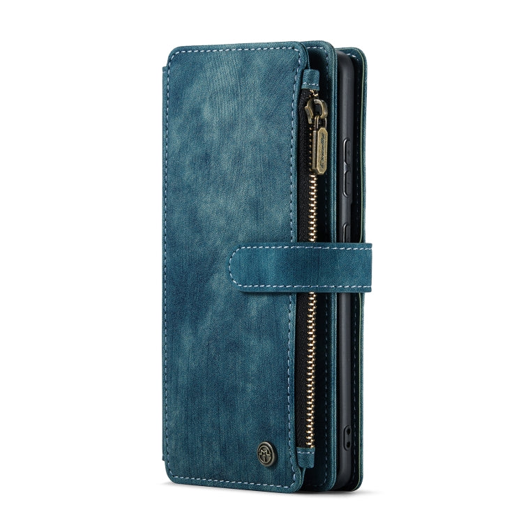 For Samsung Galaxy S21 Ultra 5G CaseMe-C30 PU + TPU Multifunctional Horizontal Flip Leather Case with Holder & Card Slot & Wallet & Zipper Pocket(Blue) - Galaxy S21 Ultra 5G Cases by CaseMe | Online Shopping South Africa | PMC Jewellery | Buy Now Pay Later Mobicred