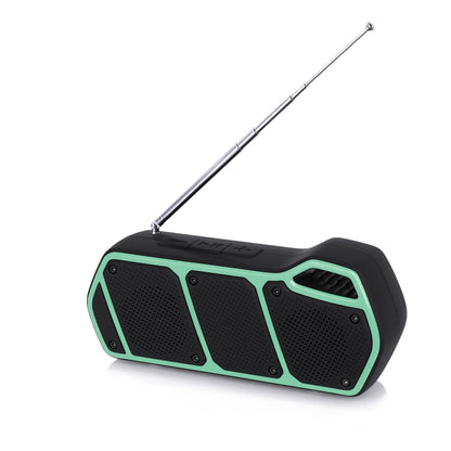 NewRixing NR-5011fm Outdoor Portable Bluetooth Speakerr, Support Hands-free Call / TF Card / FM / U Disk(Green) - Desktop Speaker by NewRixing | Online Shopping South Africa | PMC Jewellery | Buy Now Pay Later Mobicred