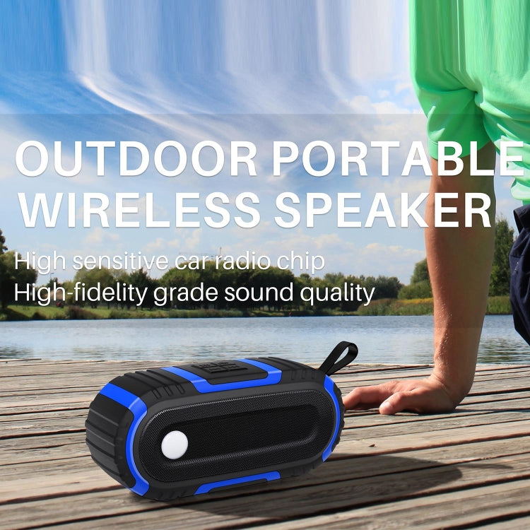 NewRixing NR-5016 Outdoor Splash-proof Water Bluetooth Speaker, Support Hands-free Call / TF Card / FM / U Disk(Blue) - Desktop Speaker by NewRixing | Online Shopping South Africa | PMC Jewellery | Buy Now Pay Later Mobicred