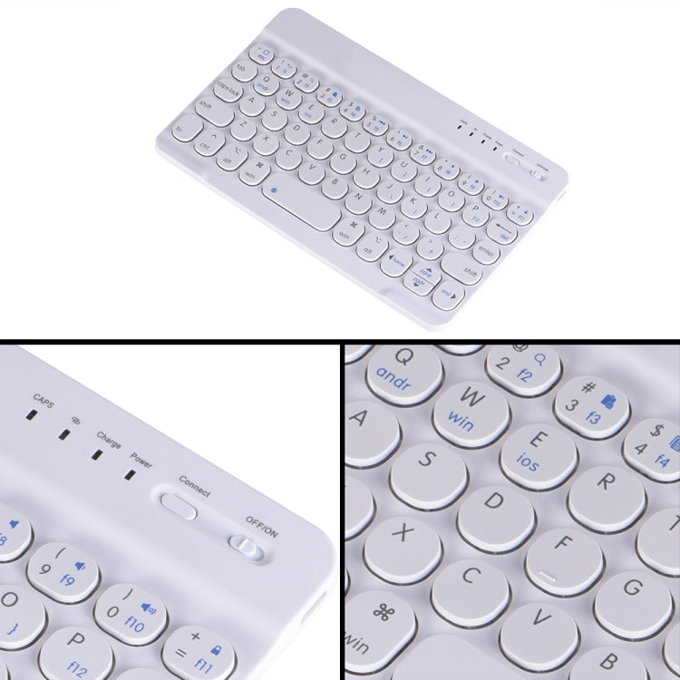 HY006 Round Keys Detachable Bluetooth Keyboard Leather Tablet Case with Holder for iPad mini 6(Pink) - For iPad mini by PMC TechLife | Online Shopping South Africa | PMC TechLife