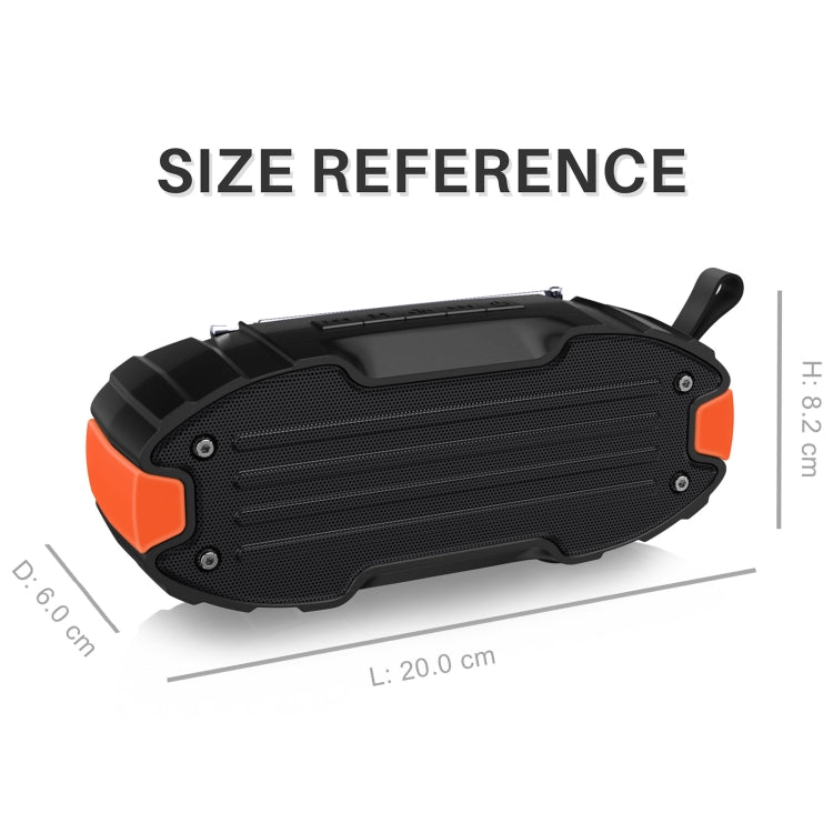 New Rixing NR-907FM TWS Outdoor Bluetooth Speaker Support Hands-free Call / FM with Handle & Antenna(Blue) - free shipping - PMC Jewellery - Order now!