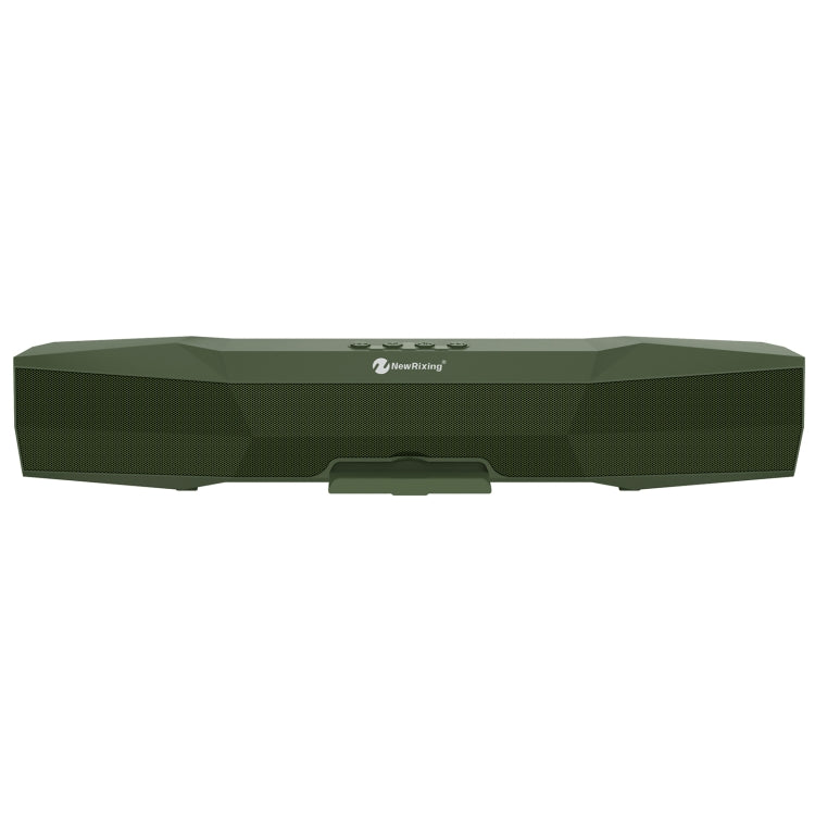 NewRixing NR-7011 Outdoor Portable Bluetooth Speaker with Phone Holder, Support Hands-free Call / TF Card / FM / U Disk(Green) - Desktop Speaker by NewRixing | Online Shopping South Africa | PMC Jewellery | Buy Now Pay Later Mobicred