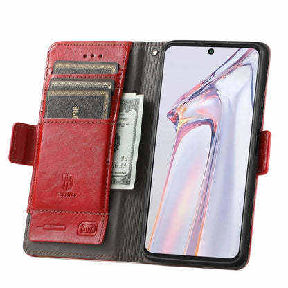 For Blackview A100 CaseNeo Business Splicing Dual Magnetic Buckle Horizontal Flip PU Leather Case with Holder & Card Slots & Wallet(Red) - More Brand by PMC Jewellery | Online Shopping South Africa | PMC Jewellery