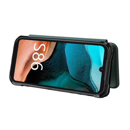 For Doogee S86 / S86 Pro Carbon Fiber Texture Horizontal Flip TPU + PC + PU Leather Case with Card Slot(Green) - More Brand by PMC Jewellery | Online Shopping South Africa | PMC Jewellery | Buy Now Pay Later Mobicred