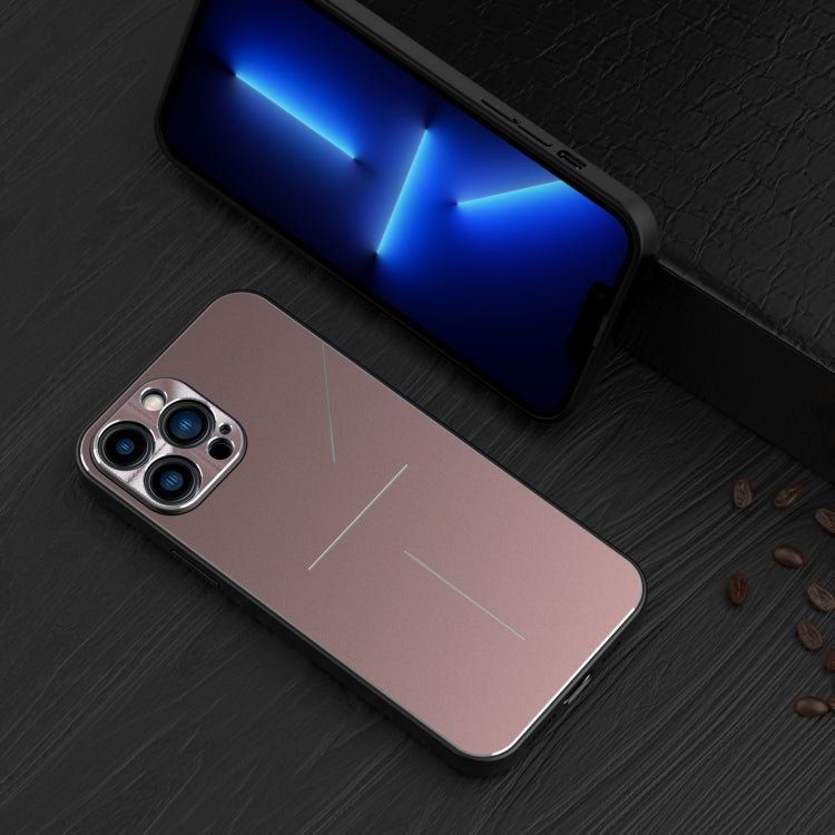 For iPhone 13 Pro Max R-JUST RJ-52 3-Line Style Metal TPU Shockproof Protective Case (Pink) - iPhone 13 Pro Max Cases by R-JUST | Online Shopping South Africa | PMC TechLife | Buy Now Pay Later Mobicred