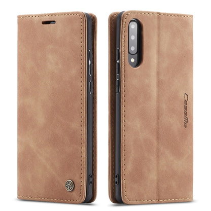 For Galaxy A70s CaseMe-013 Multifunctional Horizontal Flip Leather Case with Card Slot & Holder & Wallet(Brown) - Galaxy Phone Cases by CaseMe | Online Shopping South Africa | PMC Jewellery | Buy Now Pay Later Mobicred