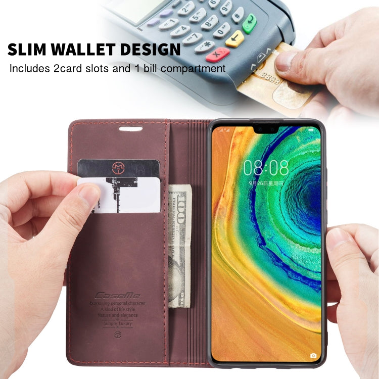 For Huawei Mate 30 4G / 5G CaseMe-013 Multifunctional Horizontal Flip Leather Case with Card Slot & Holder & Wallet(Wine Red) - Huawei Cases by CaseMe | Online Shopping South Africa | PMC Jewellery | Buy Now Pay Later Mobicred