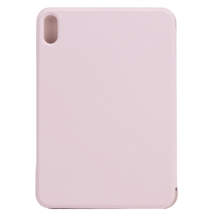 For iPad mini 2024 / mini 6 Horizontal Flip Ultra-thin Fixed Buckle Magnetic PU Tablet Case With Three-folding Holder & Sleep / Wake-up Function(Pink) - free shipping - PMC TechLife - Order now!