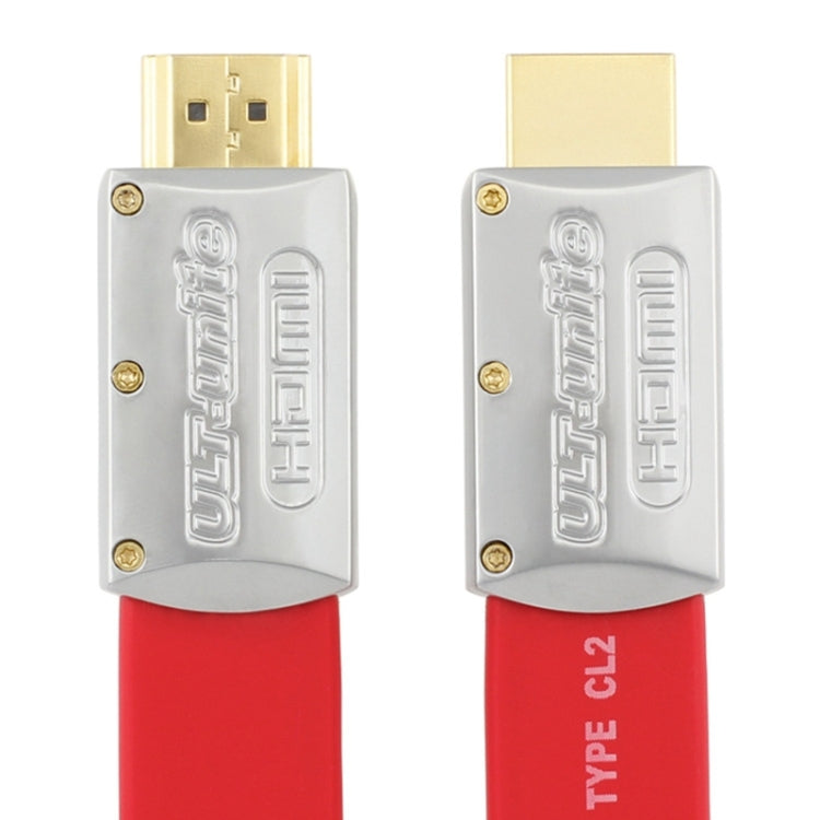 ULT-unite 4K Ultra HD Gold-plated HDMI to HDMI Flat Cable, Cable Length:1m(Red) - free shipping - PMC Jewellery - Order now!