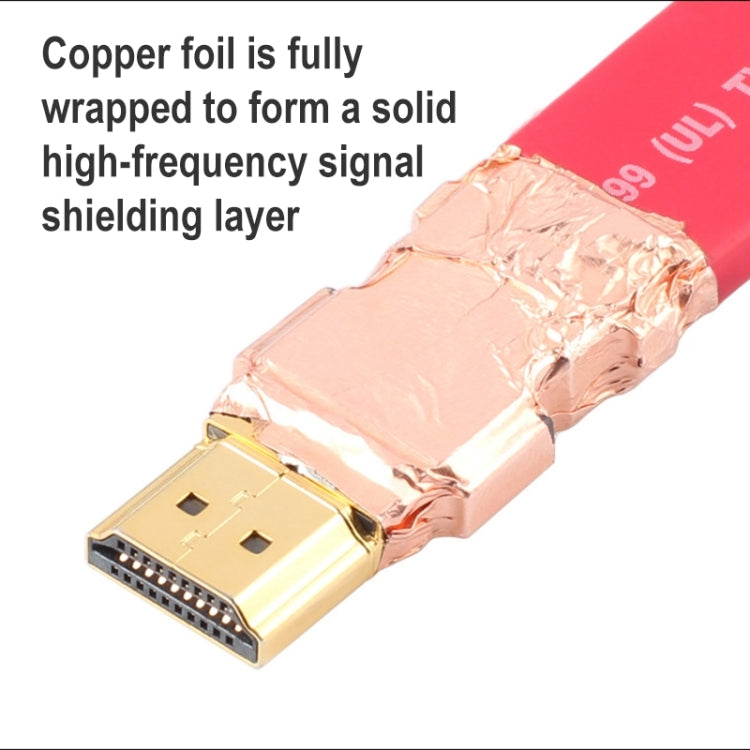 ULT-unite 4K Ultra HD Gold-plated HDMI to HDMI Flat Cable, Cable Length:1m(Red) - free shipping - PMC Jewellery - Order now!