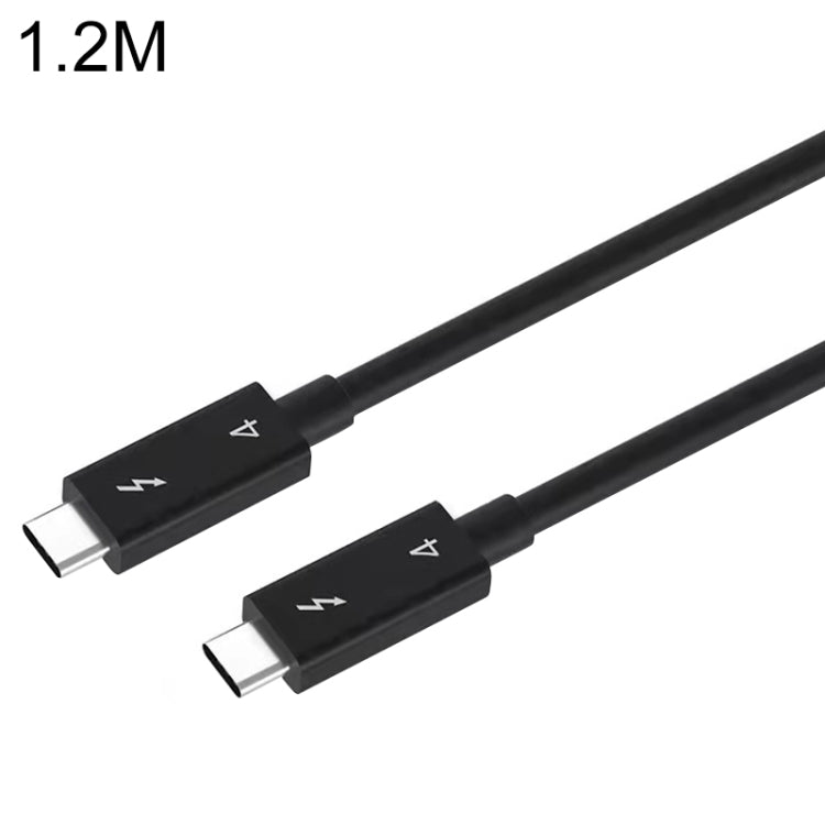 USB-C / Type-C Male to USB-C / Type-C Male Multi-function Transmission Cable for Thunderbolt 4, Cable Length:1.2m(Black) - Cable & Adapters by PMC Jewellery | Online Shopping South Africa | PMC Jewellery | Buy Now Pay Later Mobicred