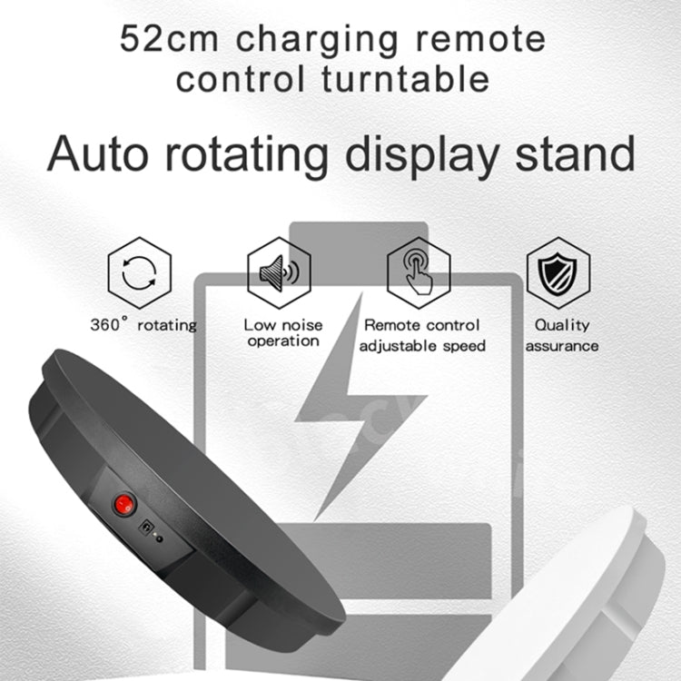 52cm Remote Control Electric Rotating Turntable Display Stand Video Shooting Props Turntable, Charging Power, Power Plug:AU Plug(White) - free shipping - PMC TechLife - Order now!