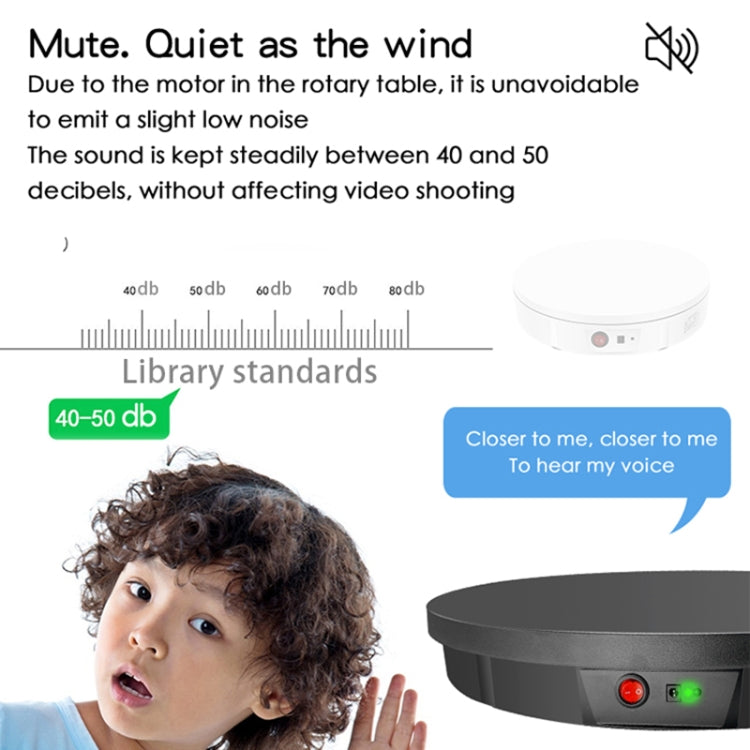 52cm Remote Control Electric Rotating Turntable Display Stand Video Shooting Props Turntable, Charging Power, Power Plug:UK Plug(White) - free shipping - PMC TechLife - Order now!