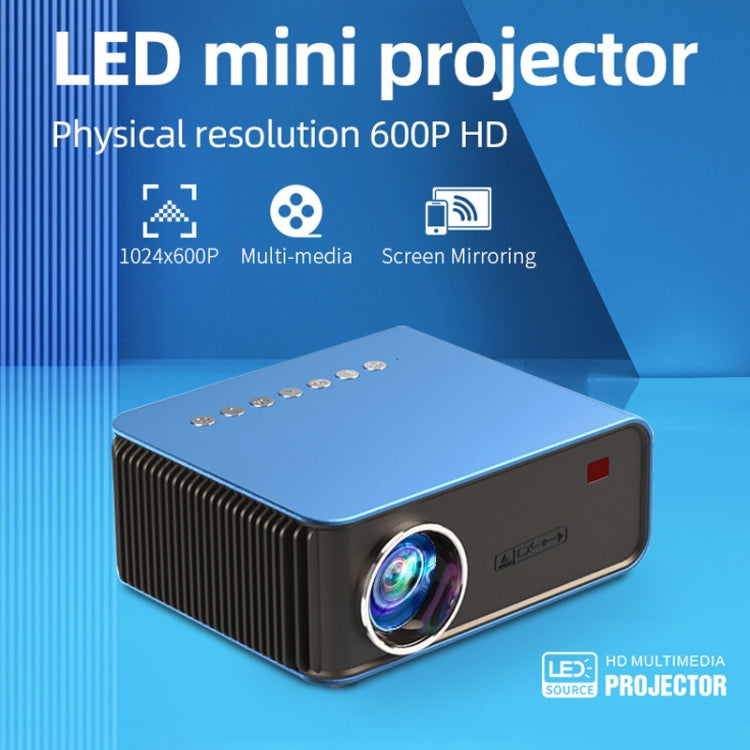 T4 Same Screen Version 1024x600 1200 Lumens Portable Home Theater LCD Projector, Plug Type:UK Plus(Blue) - Mini Projector by PMC Jewellery | Online Shopping South Africa | PMC Jewellery | Buy Now Pay Later Mobicred