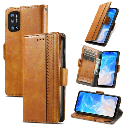 For Doogee N40 Pro CaseNeo Splicing Dual Magnetic Buckle Leather Case with Holder & Card Slots & Wallet(Khaki) - More Brand by PMC Jewellery | Online Shopping South Africa | PMC Jewellery | Buy Now Pay Later Mobicred