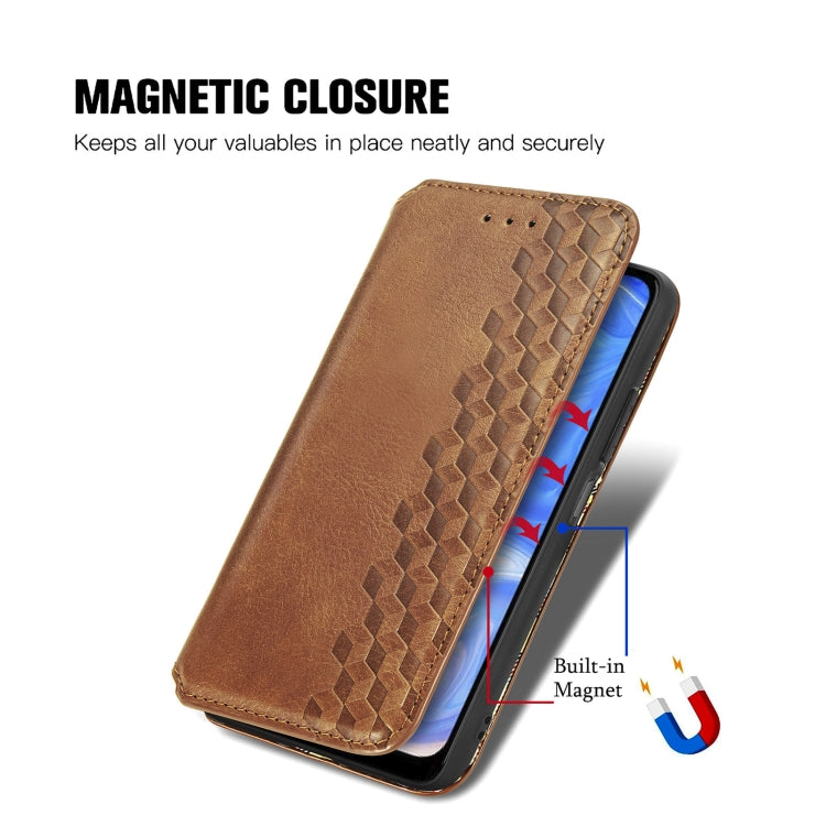 For Doogee N40 Pro Cubic Grid Pressed Horizontal Flip Magnetic Leather Case with Holder & Card Slots & Wallet(Brown) - More Brand by PMC TechLife | Online Shopping South Africa | PMC TechLife | Buy Now Pay Later Mobicred