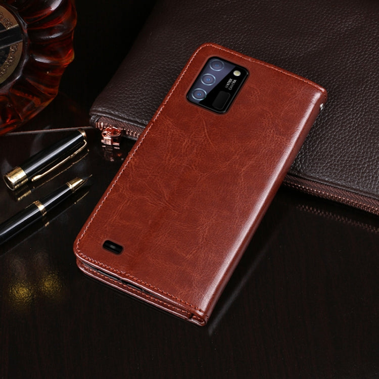 For Oukitel C25 idewei Crazy Horse Texture Leather Phone Case with Holder & Card Slots & Wallet(Red) - More Brand by idewei | Online Shopping South Africa | PMC Jewellery | Buy Now Pay Later Mobicred