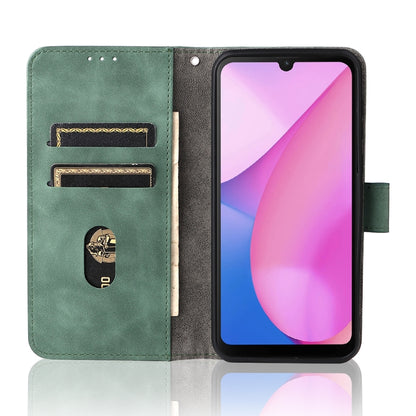 For Blackview Oscal C20 Solid Color Skin Feel Magnetic Buckle Horizontal Flip PU Phone Case(Green) - More Brand by PMC Jewellery | Online Shopping South Africa | PMC Jewellery | Buy Now Pay Later Mobicred