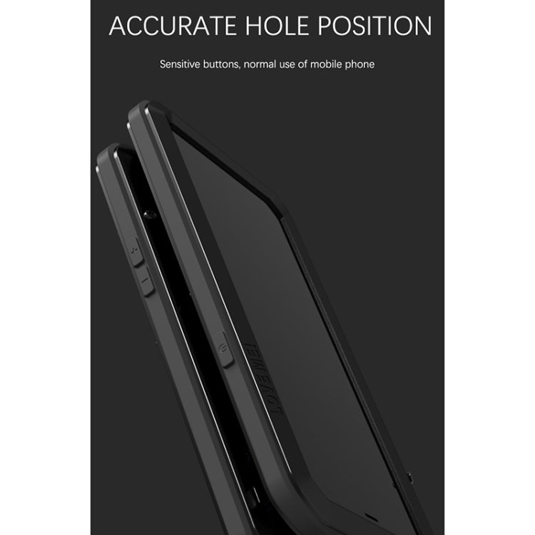 For iPhone 13 mini LOVE MEI Metal Shockproof Life Waterproof Dustproof Protective Phone Case (Black) - iPhone 13 mini Cases by LOVE MEI | Online Shopping South Africa | PMC TechLife | Buy Now Pay Later Mobicred