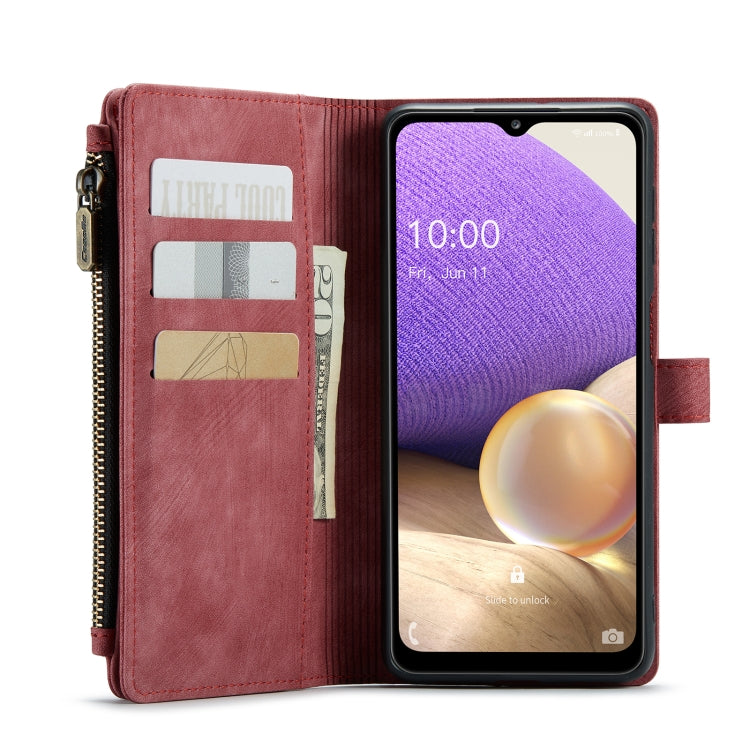 For Samsung Galaxy A32 5G CaseMe-C30 Multifunctional Horizontal Flip PU + TPU Phone Case(Red) - Galaxy Phone Cases by CaseMe | Online Shopping South Africa | PMC Jewellery | Buy Now Pay Later Mobicred