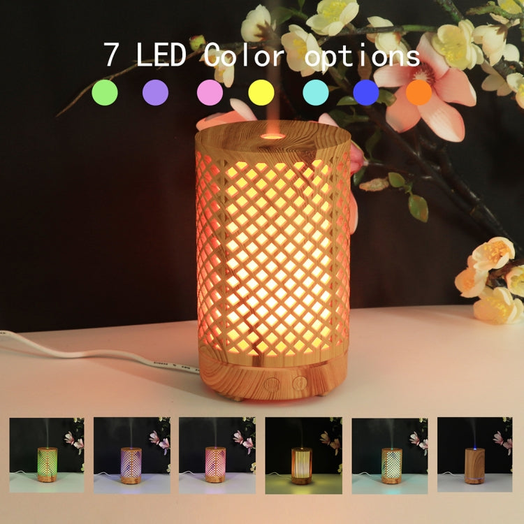 200ml Hollow-out Forest Pattern Wooden Essential Oil Aromatherapy Machine Ultrasonic Humidifier Automatic Alcohol Sprayer, Plug Specification:UK Plug(Light Brown-2) - free shipping - PMC TechLife - Order now!