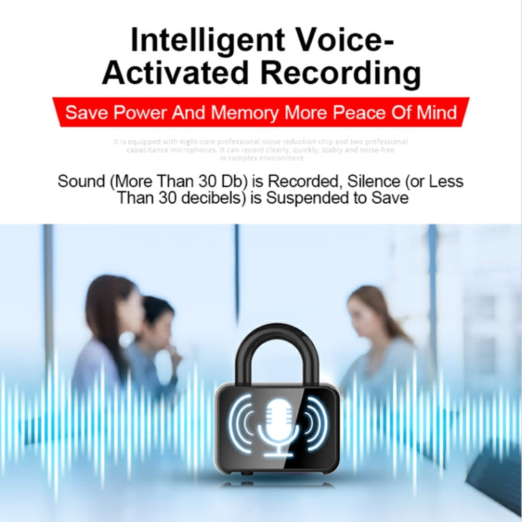 Q11 Intelligent HD Noise Reduction Lock Voice Recorder, Capacity:8GB(Black) - Recording Pen by PMC TechLife | Online Shopping South Africa | PMC TechLife | Buy Now Pay Later Mobicred