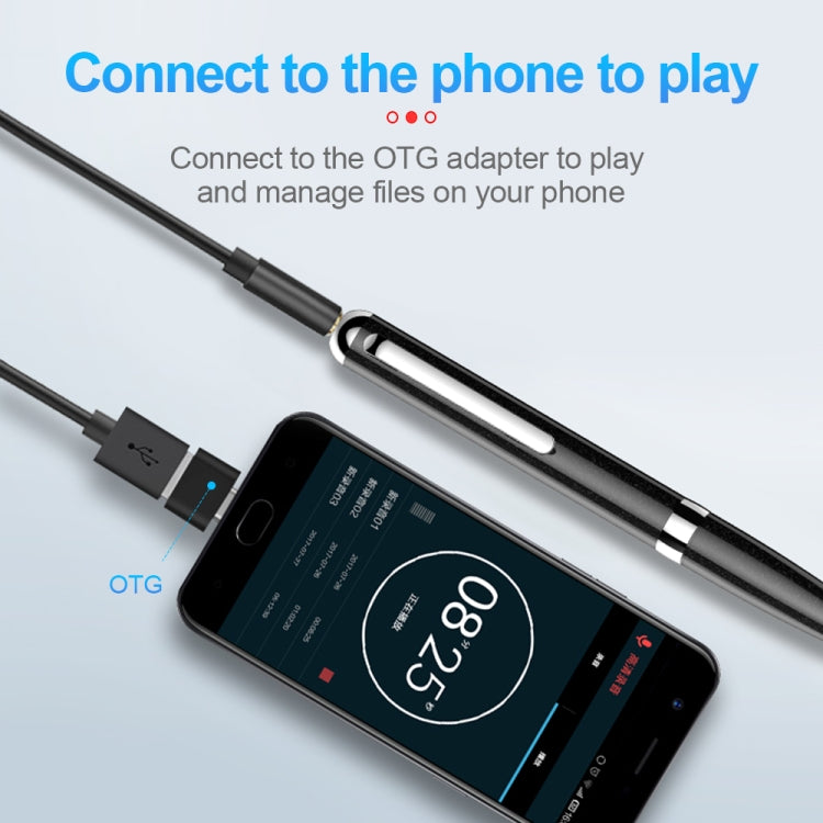 Q96 Intelligent HD Digital Noise Reduction Recording Pen, Capacity:4GB(Black) - Recording Pen by PMC TechLife | Online Shopping South Africa | PMC TechLife | Buy Now Pay Later Mobicred