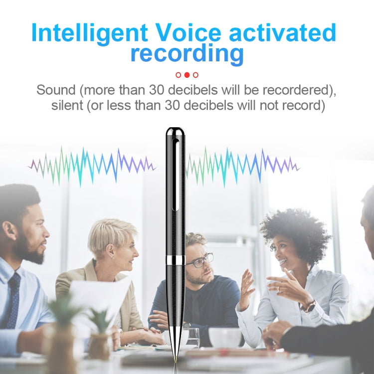 Q96 Intelligent HD Digital Noise Reduction Recording Pen, Capacity:16GB(Black) - free shipping - PMC TechLife - Order now!