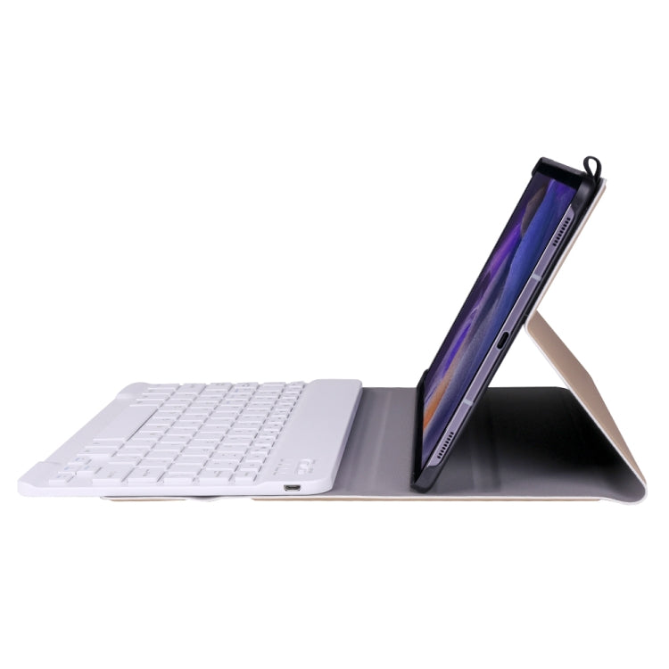 A08 Ultra-thin Bluetooth Keyboard Leather Case For Samsung Galaxy Tab A8 2021 SM-X205 / SM-X200(Gold) - Samsung Keyboard by PMC TechLife | Online Shopping South Africa | PMC TechLife