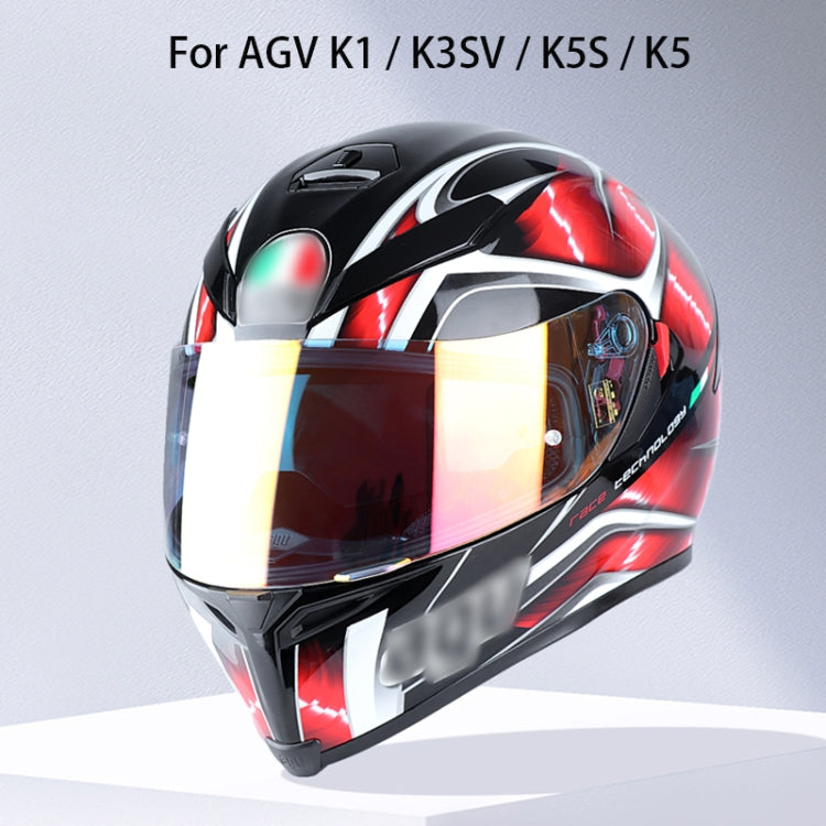 Motorcycle Helmet Visor Anti-UV Wind Shield Lens For AGV K1 / K3SV / K5(Electroplated Gold) - Helmets by PMC Jewellery | Online Shopping South Africa | PMC Jewellery | Buy Now Pay Later Mobicred