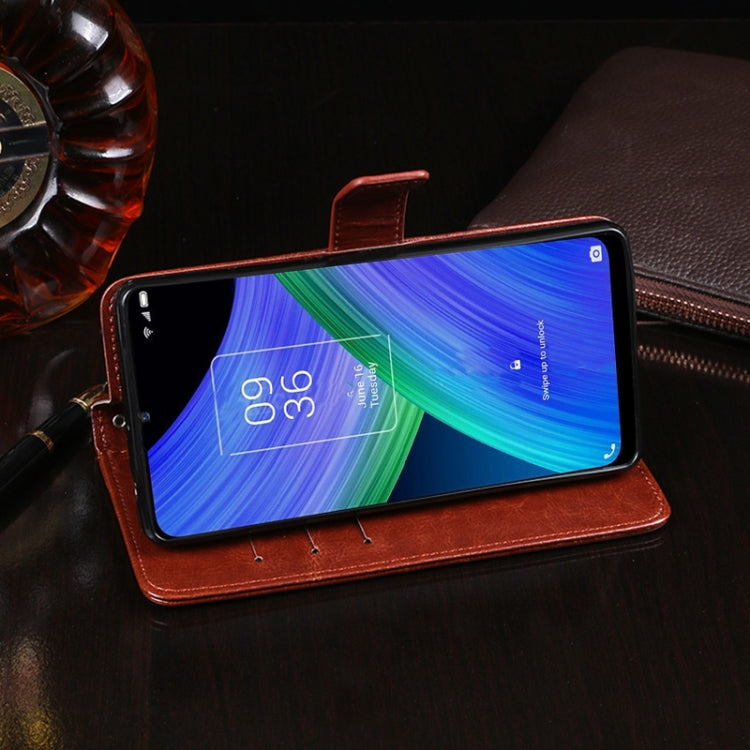 For TCL 20 R 5G idewei Crazy Horse Texture Leather Phone Case(Rose Red) - free shipping - PMC Jewellery - Order now!