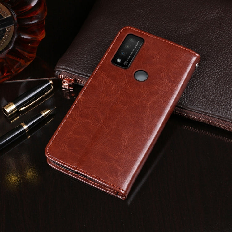 For TCL 20 R 5G idewei Crazy Horse Texture Leather Phone Case(Sky Blue) - free shipping - PMC Jewellery - Order now!