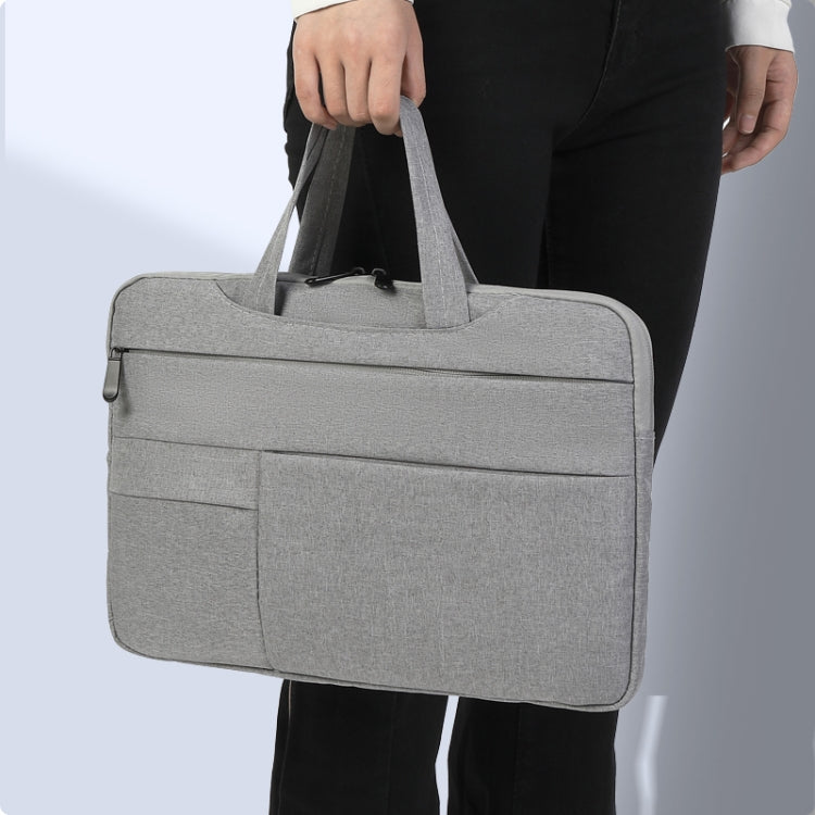 POFOKO C510 Waterproof Oxford Cloth Laptop Handbag For 15.6 inch Laptops(Grey) - Other by POFOKO | Online Shopping South Africa | PMC Jewellery | Buy Now Pay Later Mobicred