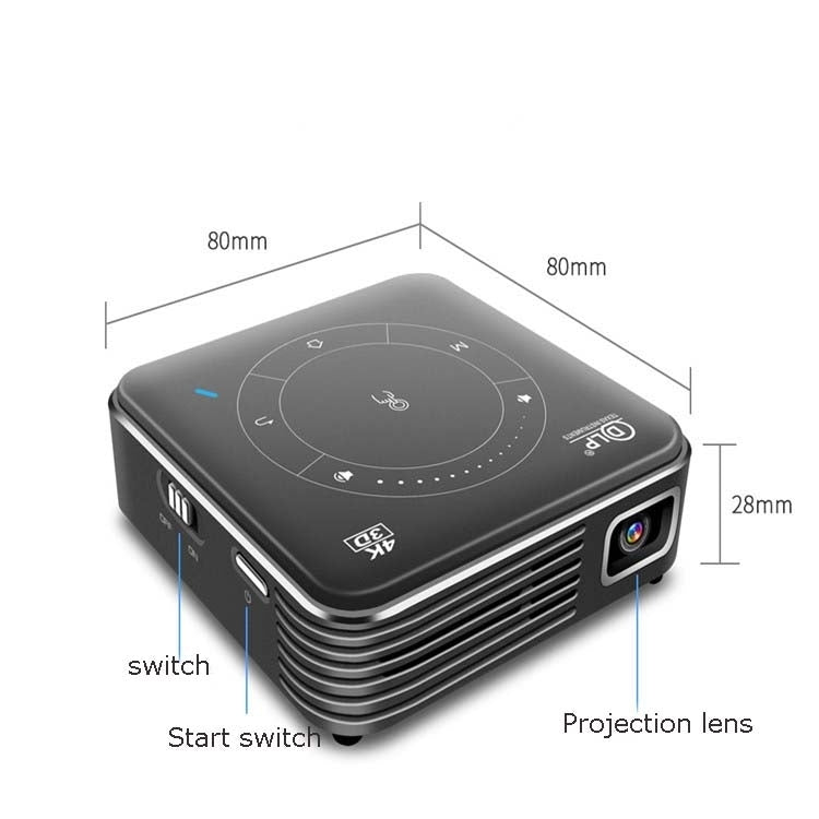 P11 854x480 DLP Smart Projector With Infrared Remote Control, Android 9.0, 4GB+32GB, US Plug - LED Projector by PMC Jewellery | Online Shopping South Africa | PMC Jewellery | Buy Now Pay Later Mobicred