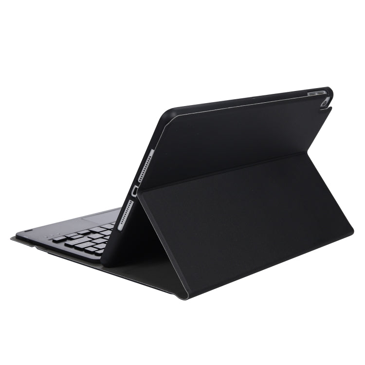 A07B-A Lambskin Texture Square Keycap Bluetooth Keyboard Leather Case with Touch Control For iPad 9.7 2018 & 2017 / Pro 9.7 inch / Air 2(Black) - Universal by PMC TechLife | Online Shopping South Africa | PMC TechLife