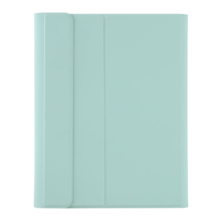 A07B-A Lambskin Texture Square Keycap Bluetooth Keyboard Leather Case with Touch Control For iPad 9.7 2018 & 2017 / Pro 9.7 inch / Air 2(Light Green) - free shipping - PMC TechLife - Order now!