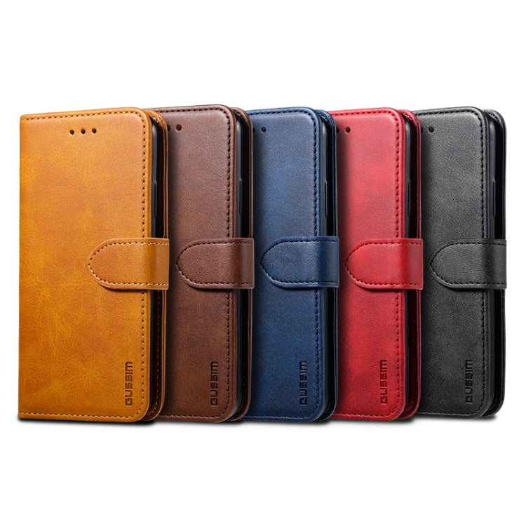 For iPhone 8  / 7 GUSSIM Magnetic Horizontal Flip Leather Case with Holder & Card Slots & & Wallet(Brown) - More iPhone Cases by GUSSIM | Online Shopping South Africa | PMC TechLife