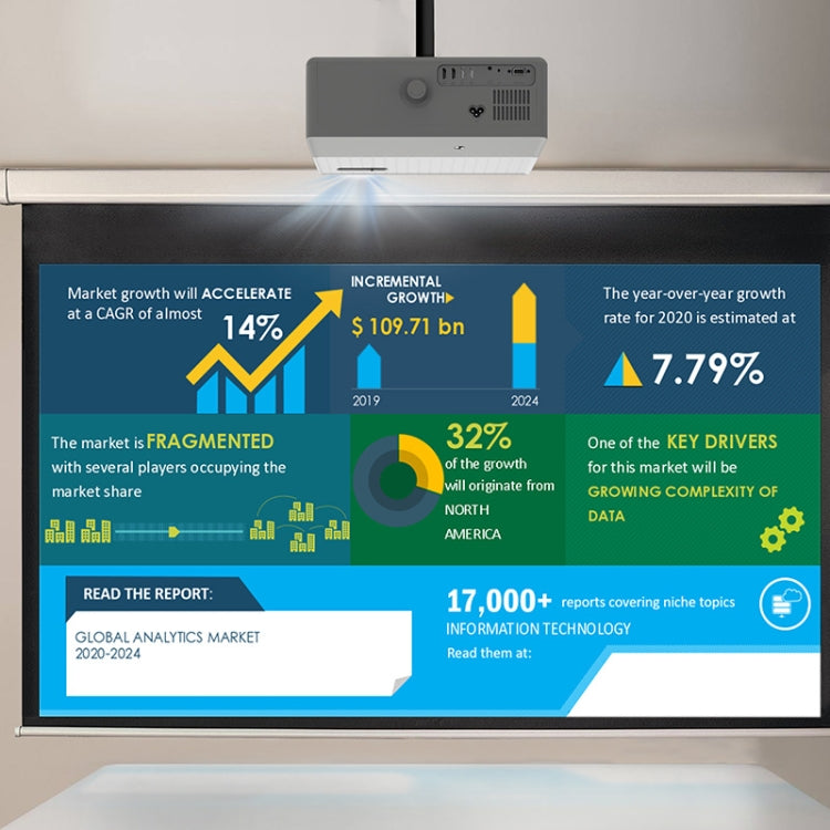 VIVIBRIGHT D5000 1920x1080P 420ANSI 6000Lumens LCD + LED HD Digital Projector, Basic Version EU Plug - LED Projector by VIVIBRIGHT | Online Shopping South Africa | PMC Jewellery | Buy Now Pay Later Mobicred