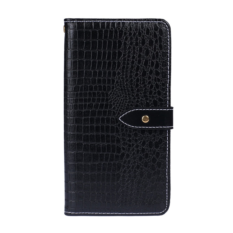For Tecno Spark 8 idewei Crocodile Texture Leather Phone Case(Black) - Tecno Cases by idewei | Online Shopping South Africa | PMC TechLife | Buy Now Pay Later Mobicred